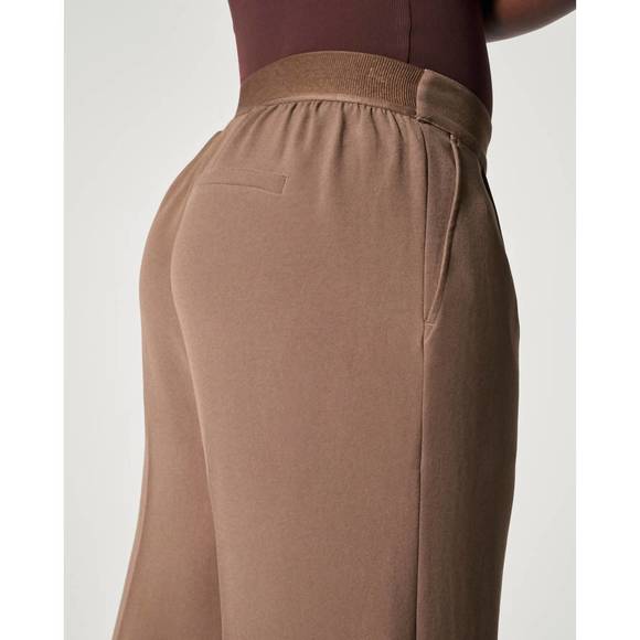 SPANX Women's Wide-Leg Trousers in Brown - Picture 5 of 6